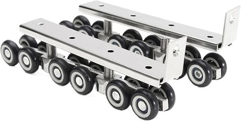 Sliding Door Roller 2Pcs Door Wheels 12 Roller Hangers Furniture Cold Rolled Steel Closet Hardware in Kuwait