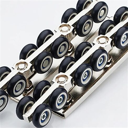 Sliding Door Roller 2Pcs Door Wheels 12 Roller Hangers Furniture Cold Rolled Steel Closet Hardware in Kuwait