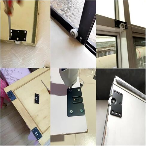 2 Sets Sliding Closet Door Roller,Wardrobe Pulley,Cupboard Casters,Sliding Door Wheel,Thicken Furniture Runners,Roller Hardware in Kuwait