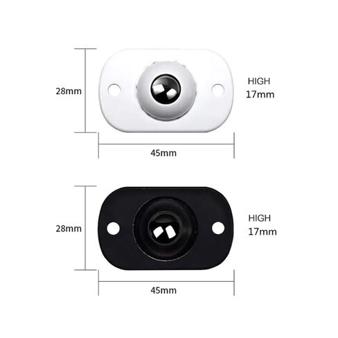 4Pcs/Set Self Adhesive Caster Wheel 360 Swivel Flower Pots Trash Can Furniture Casters Heavy Duty Moving for Furniture Mini Mute(4Pcs Black) in Saudi Arabia
