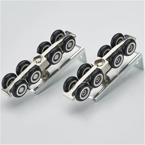 1 Pair/Set Rolled Steel Sliding Wooden Door Closet Hardware Door Wheels Roller Wheels Hangers Roller in Kuwait