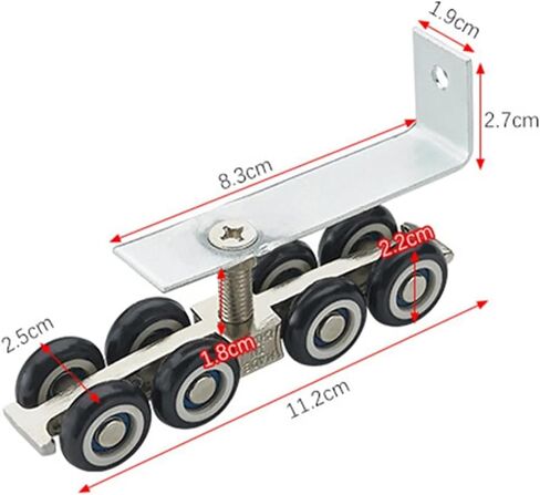1 Pair/Set Rolled Steel Sliding Wooden Door Closet Hardware Door Wheels Roller Wheels Hangers Roller in Kuwait