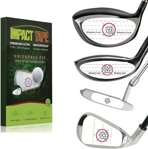 162 PCS Golf Impact Tape Labels - High-Resolution Non-Residue Strike Stickers for Golf Irons/Woods/Fairway Clubs, Swing Training Tool for Accuracy & Sweet Spot Consistency in Kuwait