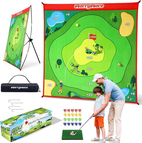 مجموعة لعبة Golf Chipping: مجموعة تدريبات قابلة للتعديل 6 زاوية محمولة مع 20 كرة لاصقة للتدريب في الهواء الطلق والمتعة العائلية (نادي الجولف غير مدرج) in Kuwait