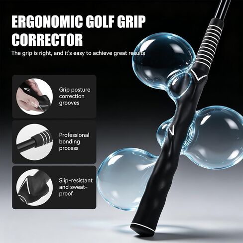 MIKOSI Golf Swing Trainer Aid، عصا تسخين الجولف مقاس 40 بوصة مع شريط للذراع، تعمل على تحسين إيقاع التأرجح والسرعة والمرونة والتوازن، ملحقات تدريب الجولف المحمولة للممارسة في الفناء الخلفي الداخلي والخارجي in Kuwait