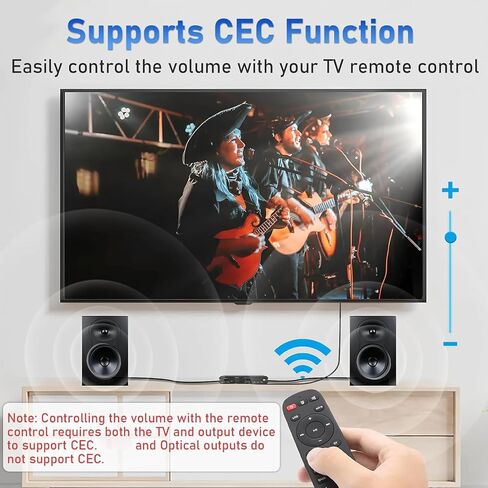Luocute EARC Optical Sound Extractor, Audio Converter Adapter with 24bit 192KHz Sound Sampling Rate, Optical HD 3.5mm Output, for TV Speaker System Soundbars Amplifier Headphones in Kuwait