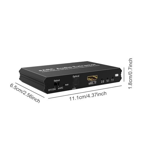 Luocute EARC Optical Sound Extractor, Audio Converter Adapter with 24bit 192KHz Sound Sampling Rate, Optical HD 3.5mm Output, for TV Speaker System Soundbars Amplifier Headphones in Kuwait