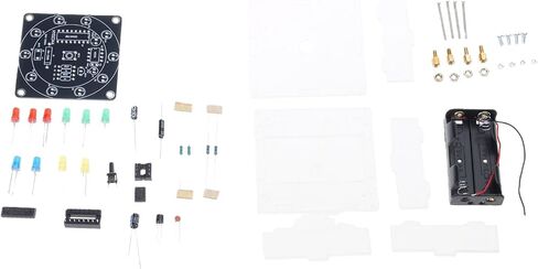لوحة دوائر مضيئة بإضاءة LED للعبة الروليت الإلكترونية ولعبة تدريب اللحام التعليمية بشكل عشوائي in Kuwait