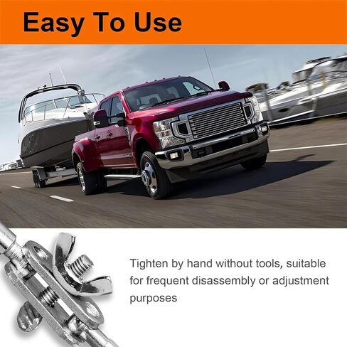 #8-32 Zinc Plated Steel Wing Nuts in Plastic Case with 12mm Driver, for Hand-Tighten DIY, Furniture & Mechanical Fastening (Zinc Plated Steel, 60pcs) in Kuwait