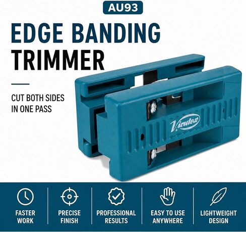 Virutex AU93 Double Edge Manual Banding Trimmer and Scrapper and RC21E Edge Cutter Pack for Professional Finish, Lightweight Tools for Easy Use, No Other Finishing Operations Required in Saudi Arabia