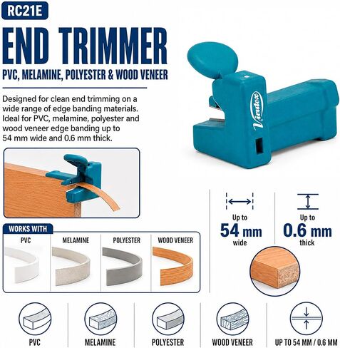 Virutex AU93 Double Edge Manual Banding Trimmer and Scrapper and RC21E Edge Cutter Pack for Professional Finish, Lightweight Tools for Easy Use, No Other Finishing Operations Required in Saudi Arabia