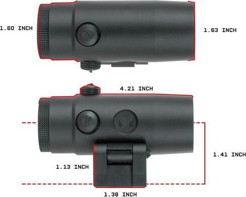 Monstrum Dynamo 4X Micro Magnifier with Flip-to-Side Mount in Kuwait