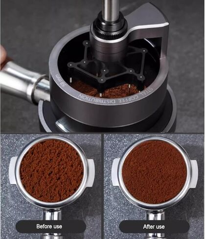 Espresso Stirrer Distribution Tool, 58mm Coffee Powder Stirrer Needle, Adjustable Needle Depth, 0.25mm X 13 Stainless Steel Needle, with Magnetic Base, for Barista in Kuwait