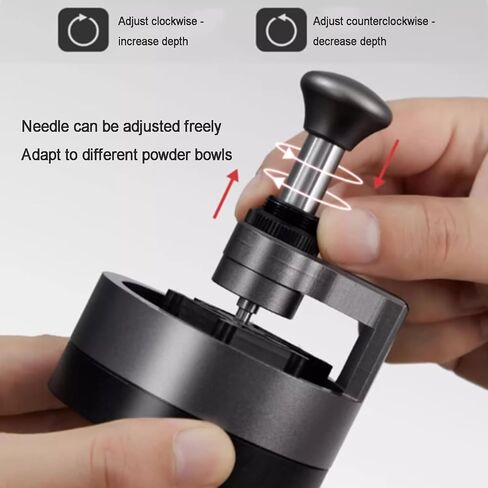 Espresso Stirrer Distribution Tool, 58mm Coffee Powder Stirrer Needle, Adjustable Needle Depth, 0.25mm X 13 Stainless Steel Needle, with Magnetic Base, for Barista in Kuwait