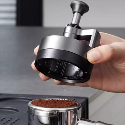 Espresso Stirrer Distribution Tool, 58mm Coffee Powder Stirrer Needle, Adjustable Needle Depth, 0.25mm X 13 Stainless Steel Needle, with Magnetic Base, for Barista in Kuwait