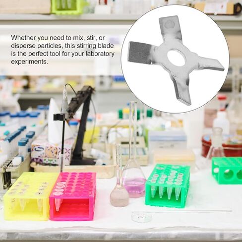 Totority Stainless Steel Cross-Shaped Mixing Paddle Stirring Tool for Laboratory Experiments with Improved Performance and Effective Dispersion of Particles in Kuwait