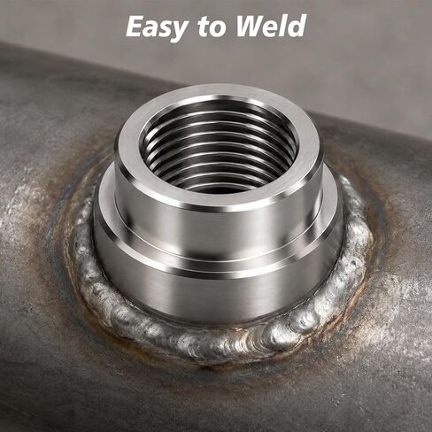 Notched Style M18X1.5 304 Stainless Steel O2 Sensor Bung, Exhaust Fitting Bungs and Plugs, Complete Set with 6Pcs O2 Sensor Bungs in Kuwait