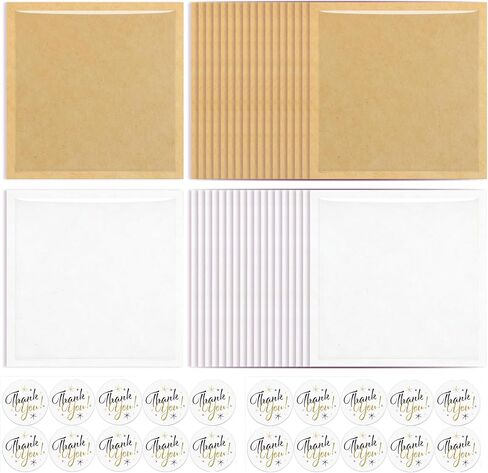 100 Pcs Cookie Packaging Bags with Seal and Window 7.1 x 7.5 Inch White Kraft Paper Bakery Bags with Window Thank You Stickers for Donut Bread Sandwich Cake Cookie Candy in Kuwait