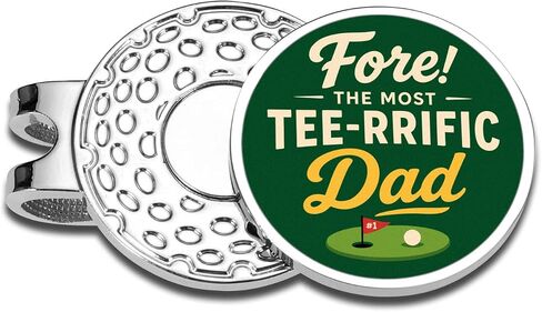 Delujouberst Golf Dad Gifts for Fathers Day Golf Ball Marker Hat Clip Golfs Gift للرجال الأب هدية عيد ميلاد للزوج الجد هدايا التقاعد للأب لاعب الجولف الملحقات لمحبي الغولف in Kuwait