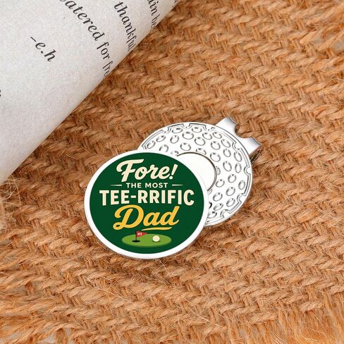 Delujouberst Golf Dad Gifts for Fathers Day Golf Ball Marker Hat Clip Golfs Gift للرجال الأب هدية عيد ميلاد للزوج الجد هدايا التقاعد للأب لاعب الجولف الملحقات لمحبي الغولف in Kuwait