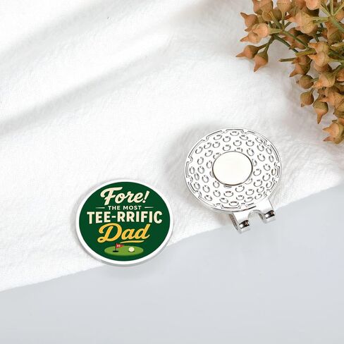 Delujouberst Golf Dad Gifts for Fathers Day Golf Ball Marker Hat Clip Golfs Gift للرجال الأب هدية عيد ميلاد للزوج الجد هدايا التقاعد للأب لاعب الجولف الملحقات لمحبي الغولف in Kuwait