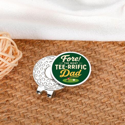 Delujouberst Golf Dad Gifts for Fathers Day Golf Ball Marker Hat Clip Golfs Gift للرجال الأب هدية عيد ميلاد للزوج الجد هدايا التقاعد للأب لاعب الجولف الملحقات لمحبي الغولف in Kuwait