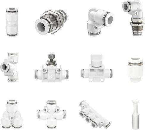 Pneumatic Fitting Pipe Connector Quick Release Coupling 8mm PU PV PE HVFF PY PZA PK PM PSA PP PPF 1Pcs(PZA) in Kuwait