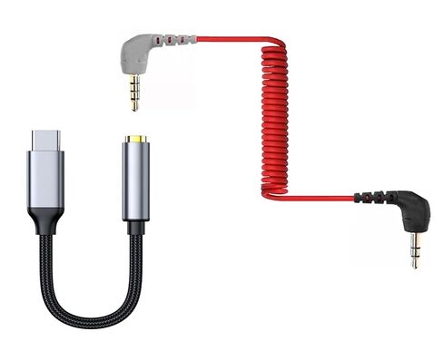 مجموعة سلك ميكروفون USB C إلى Aux & TRS إلى TRRS متوافقة مع iPhone15/16 وSamsung وLG وPixel وMoto وMac والكمبيوتر المحمول لـ Rode SC7 وVideoMic وVideoMicro Go وBOYA وغيرها من الميكروفونات الخارجية in Kuwait