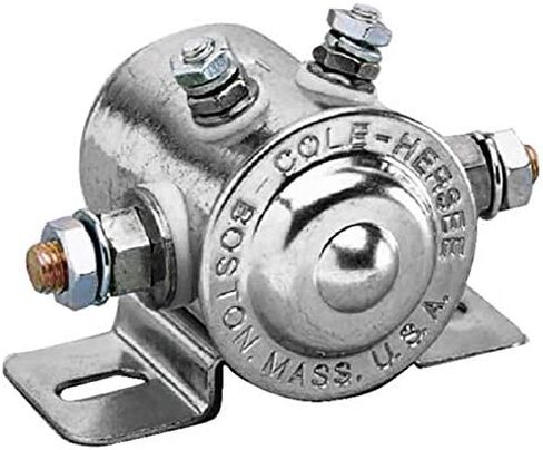 RAREELECTRICAL New 24V Continuous Duty Solenoid Compatible With Cole Hersee Delco Prestolite White Rodgers Heavy-Duty Truck Bus Marine Spst 4-Stud 85A Plated Steel Metal Case 52-324P 70-903 24063 in Kuwait