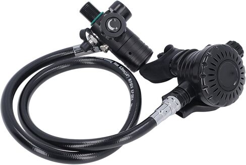 CHICIRIS Scuba Diving Valve, Premium Aluminum Silicone ABS Stainless Steel Material, 360 Rotating Connection, Medium Pressure Tube 3/8 24UNF, with Ergonomic Breathing Mouthpiece, for in Kuwait