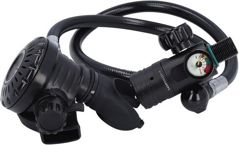 CHICIRIS Scuba Diving Valve, Premium Aluminum Silicone ABS Stainless Steel Material, 360 Rotating Connection, Medium Pressure Tube 3/8 24UNF, with Ergonomic Breathing Mouthpiece, for in Kuwait