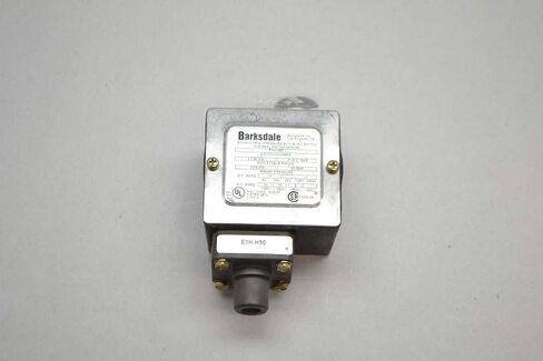 BARKSDALE E1H-H90 1/4" NPT Internal, 10A @ 125/250 VAC, 3A @ 480 VAC, 90 PSI MAX Adjustable, Anodized Aluminum, Buna-N, ECON-O-TROL, Pressure Switch in Kuwait