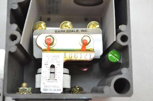 BARKSDALE E1H-H90 1/4" NPT Internal, 10A @ 125/250 VAC, 3A @ 480 VAC, 90 PSI MAX Adjustable, Anodized Aluminum, Buna-N, ECON-O-TROL, Pressure Switch in Kuwait