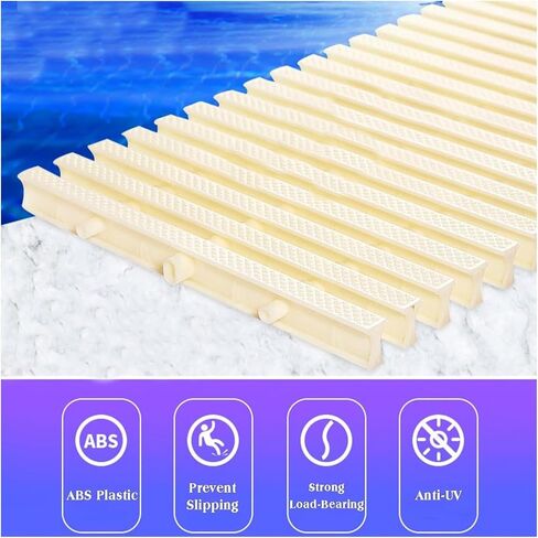 Sturdy Plastic Drainage Grate Covers for Driveways, Patios & Decks, 30x100cm, 8-Pack, Efficient Water Drainage in Kuwait