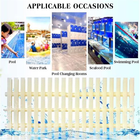 Sturdy Plastic Drainage Grate Covers for Driveways, Patios & Decks, 30x100cm, 8-Pack, Efficient Water Drainage in Kuwait
