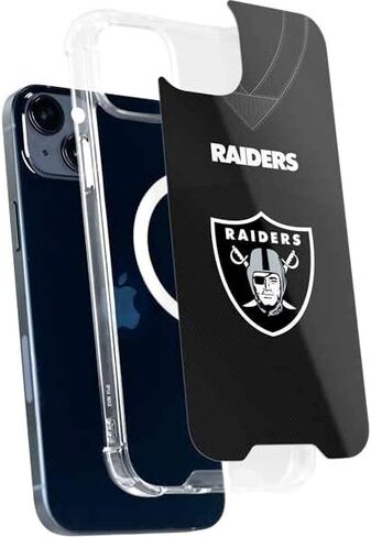 حافظة هاتف Skinit متوافقة مع MagSafe iPhone 13 - تصميم جيرسي لفريق NFL Las Vegas Raiders مرخص رسميًا in Kuwait