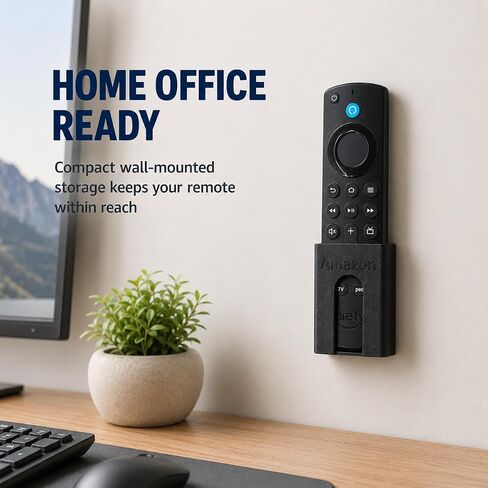 حامل حائط SplashNColor عن بعد لجهاز Fire TV Stick المتوافق مع أجهزة البث من Amazon - خيارات لاصقة وبراغي بدون حفر | تصميم مشبك حافة الطاولة أسفل المكتب | عالمي in Kuwait