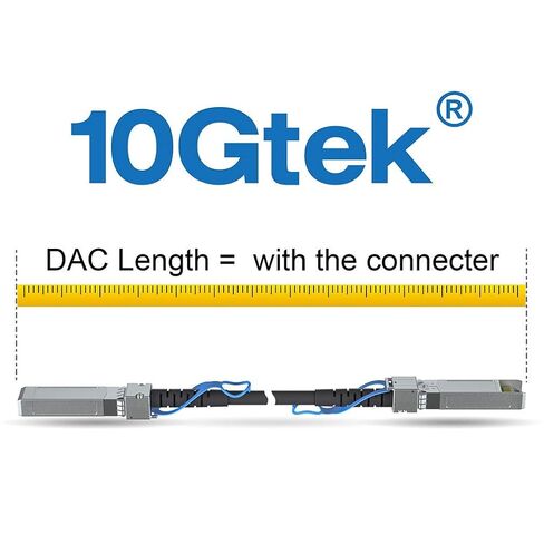 كابل 10Gtek 25G SFP+ DAC - كابل Twinax نحاسي متصل سلبي 25GBASE-CR لـ Cisco SFP-H25GB-CU1M، Ubiquiti UC-DAC-SFP28، Supermicro والمزيد، 1 متر (3.3 قدم)، حزمة من 4 in Kuwait