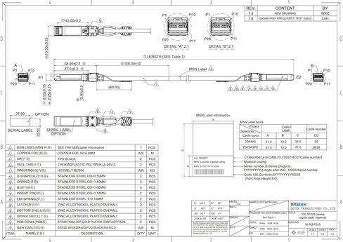 كابل 10Gtek 25G SFP+ DAC - كابل Twinax نحاسي متصل سلبي 25GBASE-CR لـ Cisco SFP-H25GB-CU1M، Ubiquiti UC-DAC-SFP28، Supermicro والمزيد، 1 متر (3.3 قدم)، حزمة من 4 in Kuwait