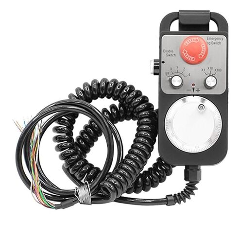 Handwheel Type Universal Pendant Hand Wheel 100 Pulse 5V & Emergency Stop Router Handwheels in Kuwait