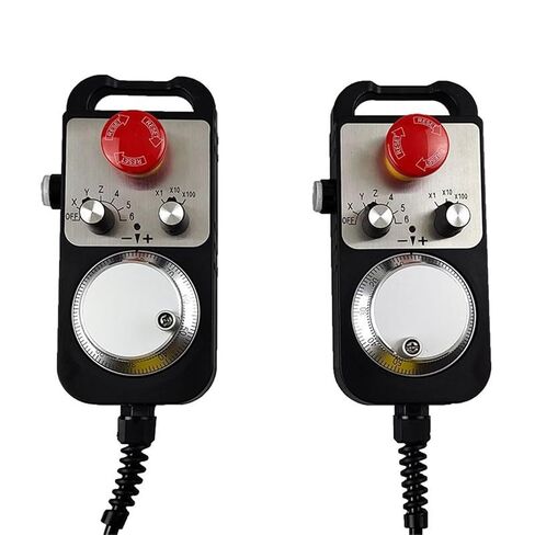 Handwheel Type Universal Pendant Hand Wheel 100 Pulse 5V & Emergency Stop Router Handwheels in Kuwait