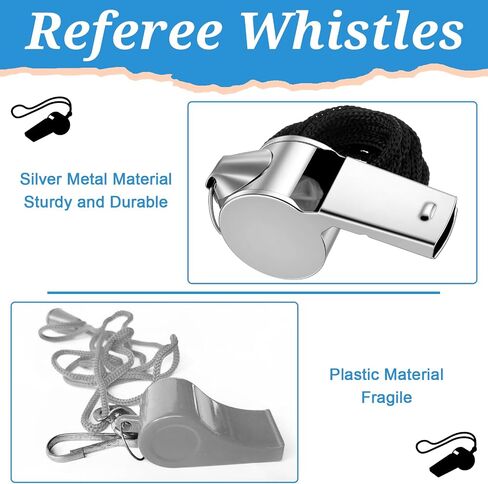 36 Pcs Stainless Steel Whistle for Coaches with Lanyard, Sports Whistles Bulk for Adults, Loud Metal Referee Whistle for Teachers, Coaches, Police, Referees in Kuwait