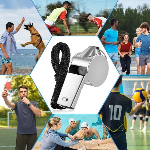 36 Pcs Stainless Steel Whistle for Coaches with Lanyard, Sports Whistles Bulk for Adults, Loud Metal Referee Whistle for Teachers, Coaches, Police, Referees in Kuwait
