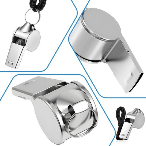 36 Pcs Stainless Steel Whistle for Coaches with Lanyard, Sports Whistles Bulk for Adults, Loud Metal Referee Whistle for Teachers, Coaches, Police, Referees in Kuwait