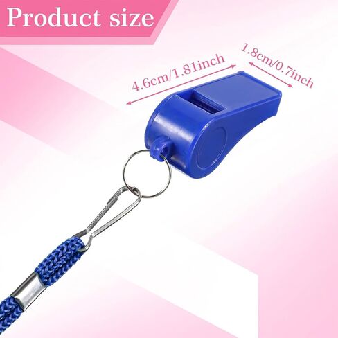 2Pcs Coach Whistle Blue Plastic Sports Whistle with Lanyard Loud Blue Referee Cheer Whistles Coaching Whistles for Outdoor Enthusiasts Basketball Dog Training Party Favors in Kuwait