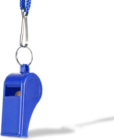 2Pcs Coach Whistle Blue Plastic Sports Whistle with Lanyard Loud Blue Referee Cheer Whistles Coaching Whistles for Outdoor Enthusiasts Basketball Dog Training Party Favors in Kuwait