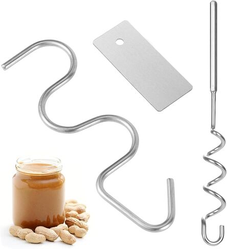 Peanut Butter Stirrer and Scraper, Stainless Steel Butter Mixer Nut Stirring Stirrer Tool for Mixing Various Peanut & Jam in Kuwait