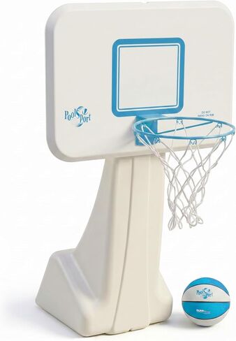 حمام السباحة Dunn-Rite Poolsport Poolming Bootball Hoop مع الكرة ، وقاعدة ، و 13.5 بوصة من الفولاذ المقاوم للصدأ للبالغين والأطفال in Kuwait