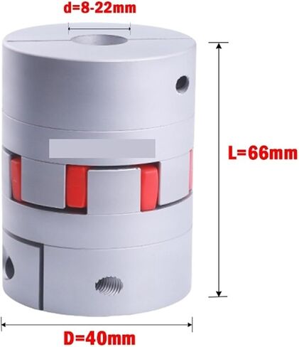 D40L66 مقرنة D40 L66 الألومنيوم البرقوق عمود مرن BW اقتران موصل المحرك وسادة مطاطية صلبة 8/10/12/12.7/14/22 مللي متر (8X12) in Kuwait