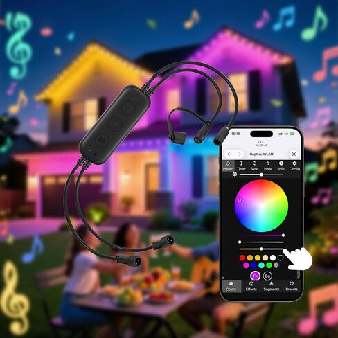 WLED Controller for Govee Outdoor Pro Lights (H706A/H706B/H706C) Firmware Not Pre-Installed: User Must Download and Flash WLED Firmware(Firmware via Brand Support Page)Dual Output,IP67 12-36V in Kuwait